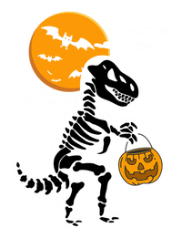 Trick Or Treating TRex Skeleton Dinosaur Halloween Costume Gift Ladies Long Sleeve Shirt