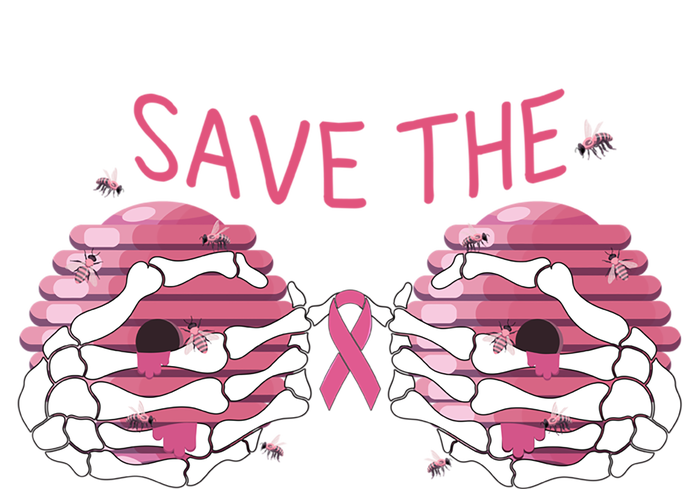 Save The Boobees Boo Bees Breast Cancer Halloween Gift T-Shirt