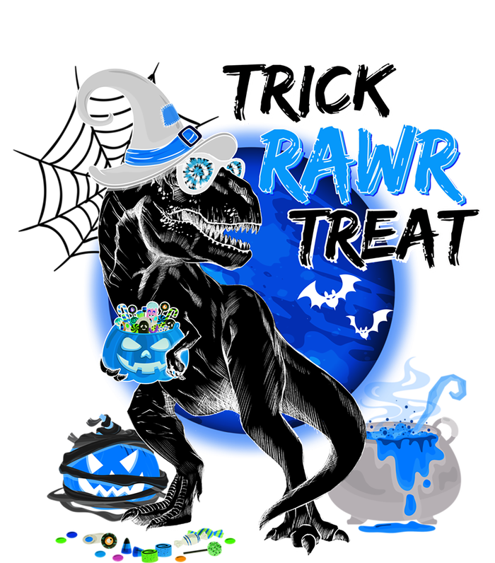 Trick Rawr Treat Scary Witch Dinosaur Pumpkin Cute Halloween Gift T-Shirt