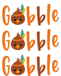 Funny Gobble Turkey Pilgrim Little Thanksgiving Cropped Pullover Crew