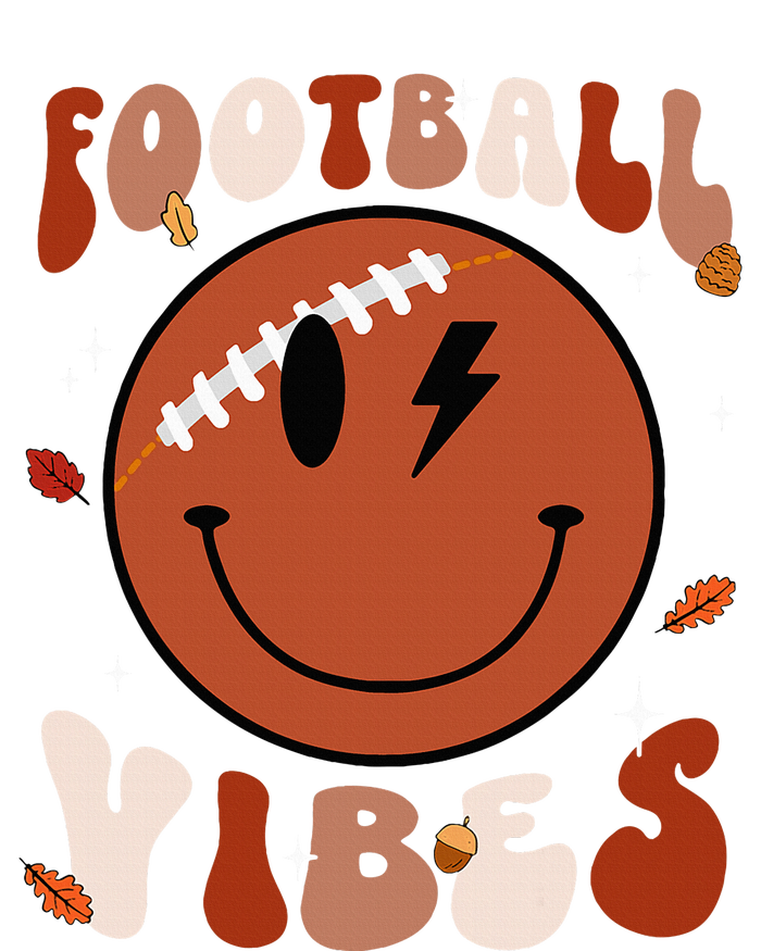 Smile Face Football Vibes Tis The Season Fall Thanksgiving PosiCharge RacerMesh Polo