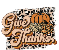 Retro Leopard Give Thanks Pumpkin Season Happy Thanksgiving T-Shirt