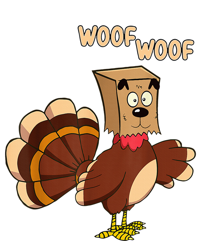 Thanksgiving Dog Funny Fake Dog Woof Thanksgiving Turkey T-Shirt