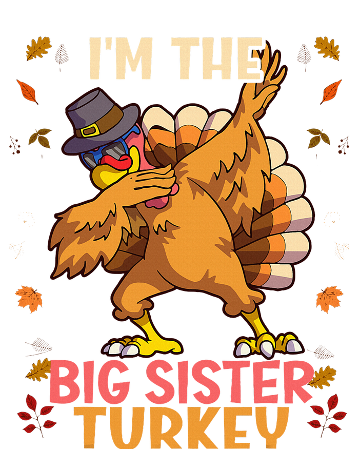 Thanksgiving Family Matching Im The Big Sister Turkey Funny Performance Long Sleeve Polo