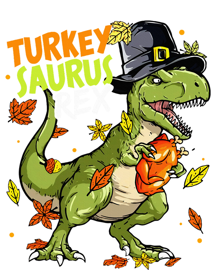 Turkeysaurus Rex Turkey Dino Thanksgiving Women's Tri-Blend 3/4-Sleeve Raglan Shirt