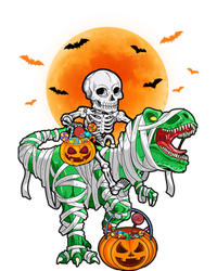 Skeleton Riding Mummy Dinosaur T Rex Halloween Funny Pumpkin Gift Hoodie