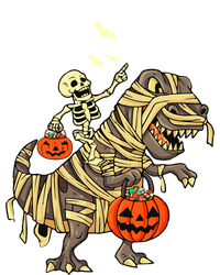 Skeleton Riding Mummy Dinosaur T Rex Halloween Funny Pumpkin Meaningful Gift Coaster