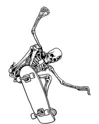 Skeleton Riding On Skateboard Halloween Gift T-Shirt