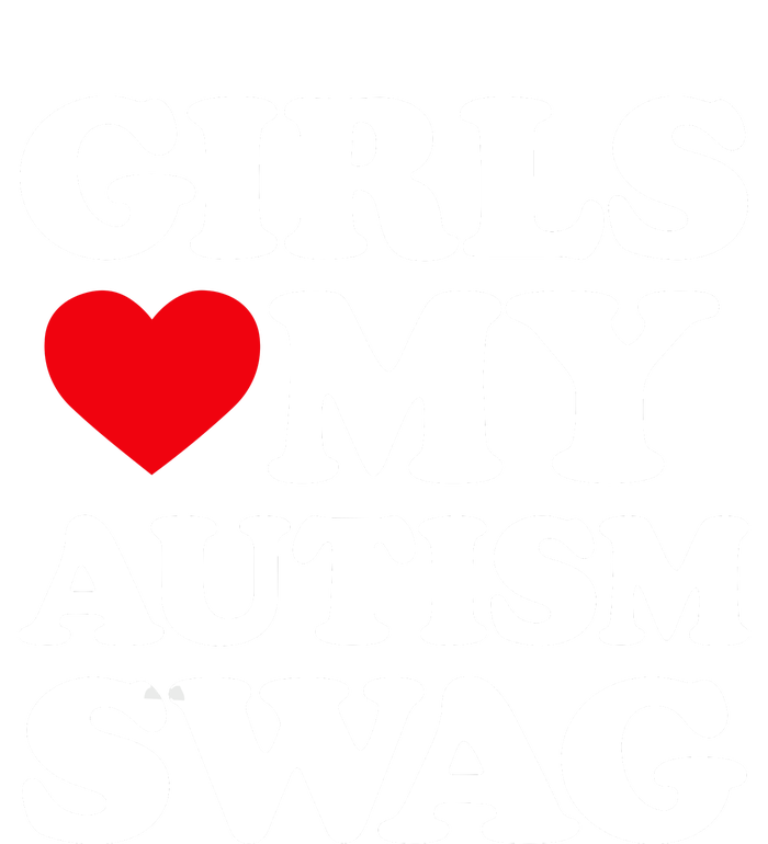 Girls Love My Autism Swag Funny Girls Heart Autism Awareness T-Shirt