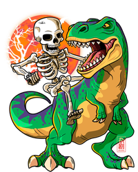 TRex Halloween Skeleton Dinosaur T Rex Funny Gift T-Shirt