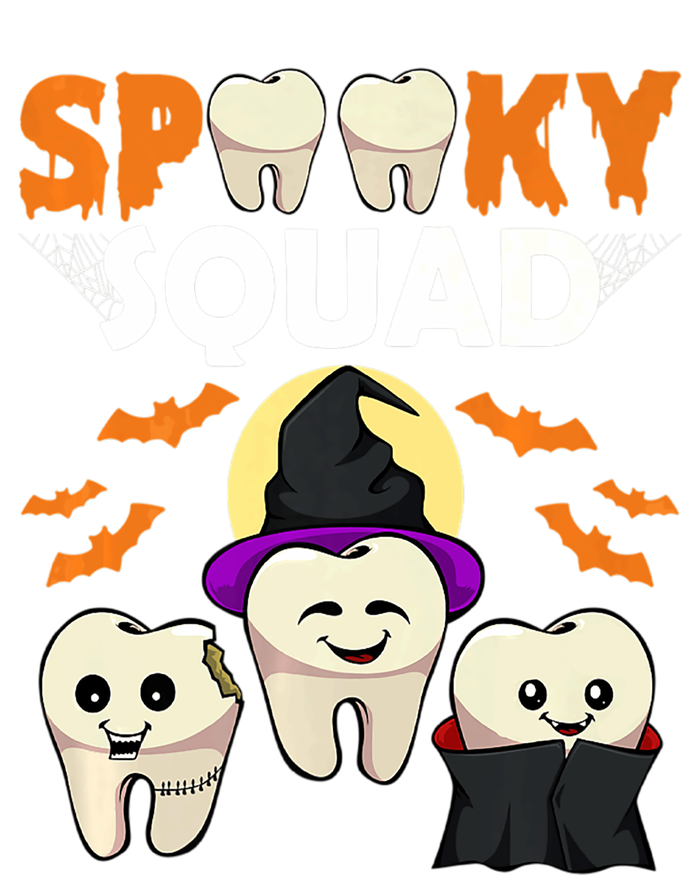 Teeth Ghost Witch Pumpkin Cute Dental Halloween Spooky Squad Cute Gift Tall Long Sleeve T-Shirt