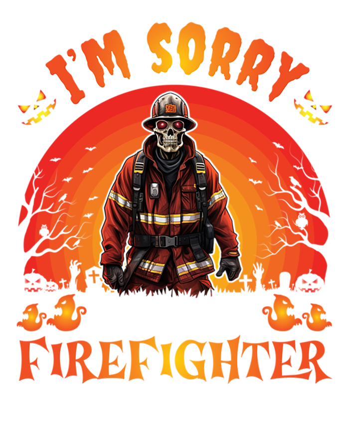 The Nice Firefighter Halloween Skeleton Costume Fire Meaningful Gift Canvas