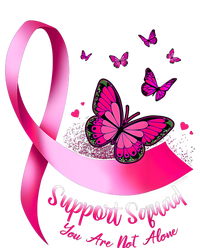 Woman Butterfly Support Squad Breast Cancer Warrior Pink Premium Hoodie