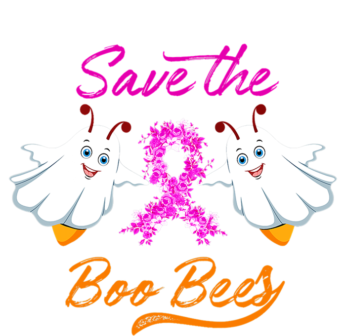 Breast Cancer Halloween Boo Bees Gift V-Neck T-Shirt