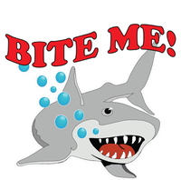 Bite Me Shark Funny Shark Humor Gift Tall T-Shirt