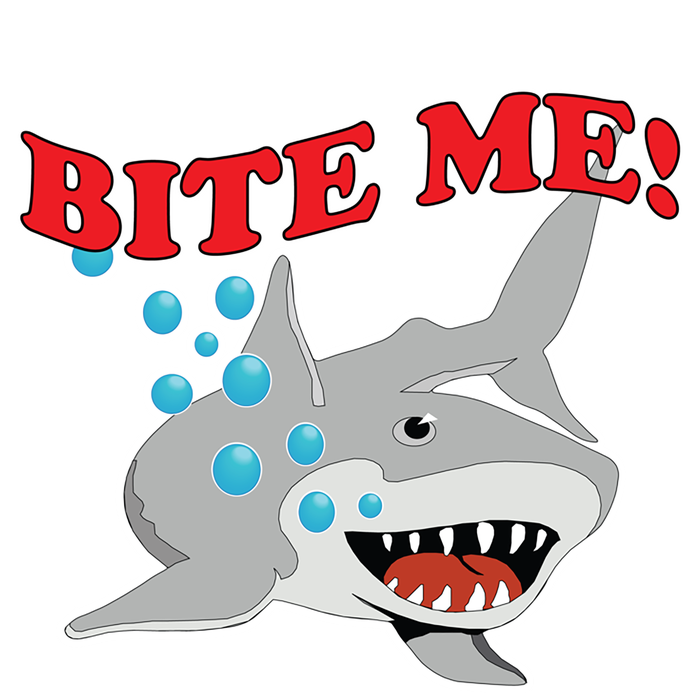 Bite Me Shark Funny Shark Humor Gift Tall T-Shirt