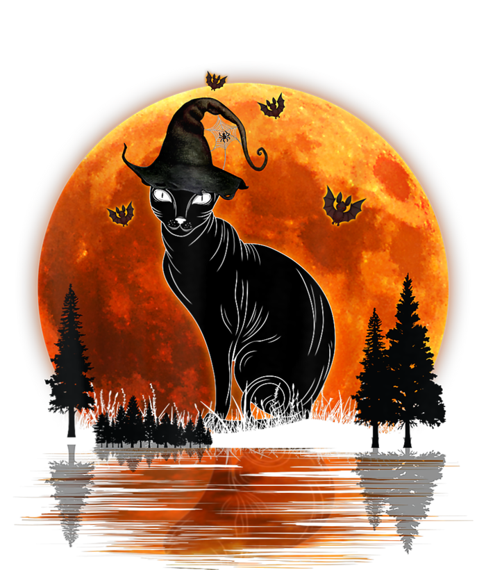 Scary Black Cat Halloween Moon Tall Long Sleeve T-Shirt