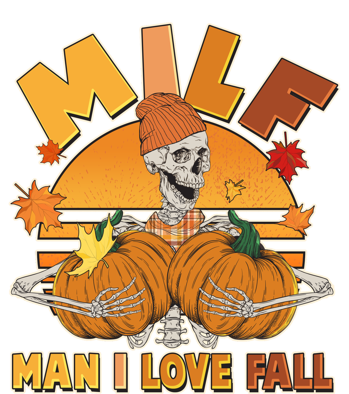 Funny MILF Man I Love Fall Crop Fleece Hoodie