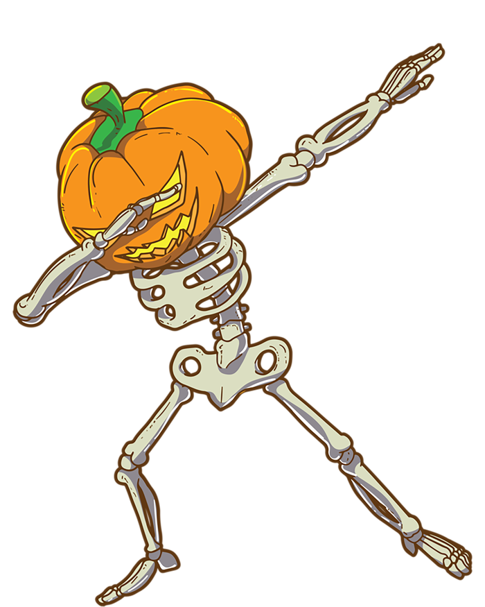 Funny Dabbing Skeleton Pumpkin Halloween Dab Step Gift T-Shirt