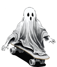 Ghost Skateboard Funny Skateboarding Lazy Halloween Costume Funny Gift T-Shirt