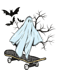 Ghost Skateboard Halloween Costume Adult And Art Skater Gift Ladies Long Sleeve Shirt