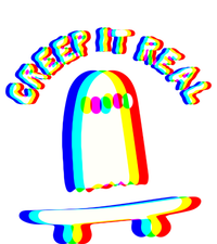 Ghost Skateboard Lazy Halloween Creep It Real Ghost Funny Gift T-Shirt