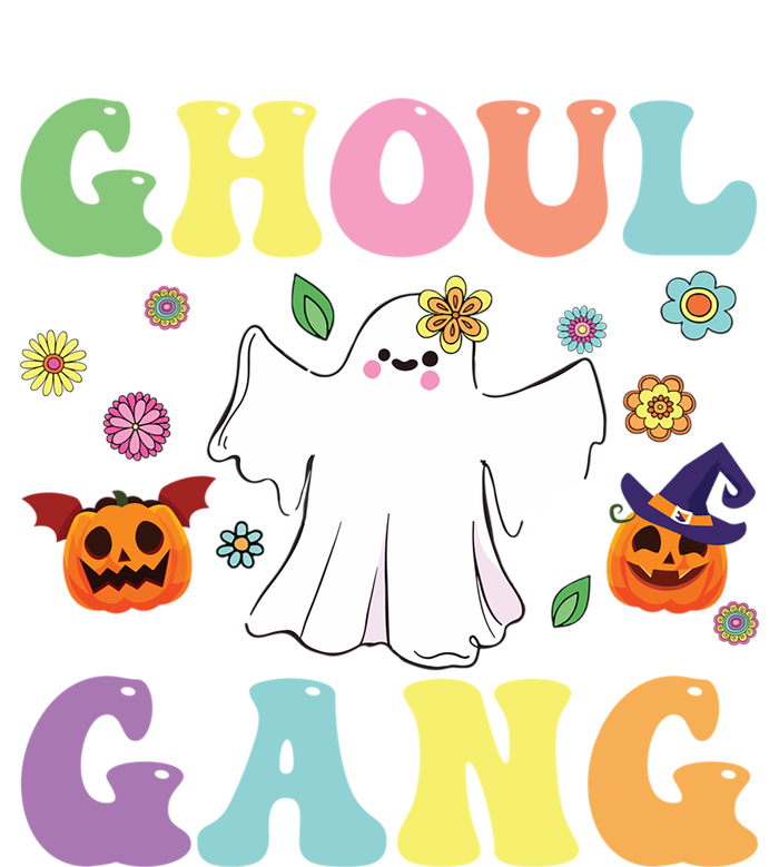 Ghoul Gang Groovy Hey Boo Pumpkin Boo Crew Halloween Retro Funny Gift Striped Beanie with Solid Band