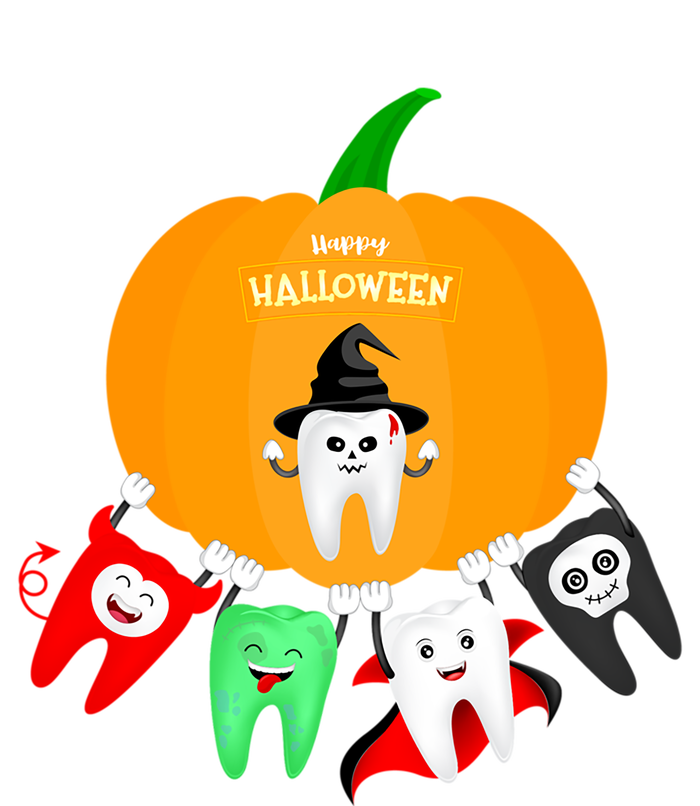 Pumpkin With Dental Squad Halloween Ghost Vampire Cute Teeth Great Gift T-Shirt