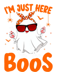 Im Just Here For The Boos Funny Halloween Ghost Wine Gift T-Shirt