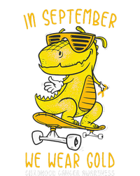 In September We Wear Gold Childhood Cancer Awareness T Rex T-Shirt