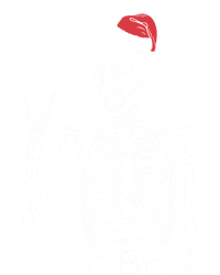 Santa Skeleton Rock Hand Christmas XMas Rocker Musician Gift Sustainable Knit Beanie