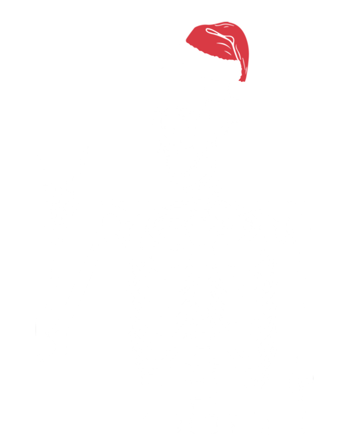 Santa Skeleton Rock Hand Christmas XMas Rocker Musician Gift Sustainable Knit Beanie