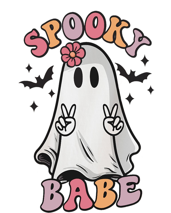 Spooky Babe Groovy Vibes Ghost Halloween Pumpkin Gift Tie-Dye T-Shirt