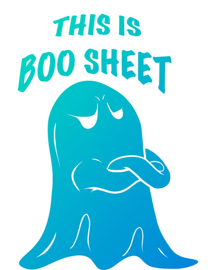 This Is Boo Sheet Funny Halloween Ghost Costume Gift Stripe Pom Pom Beanie