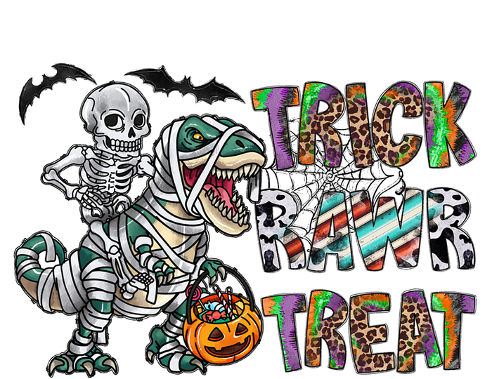 Trick Rawr Treat Happy Halloween Western Skeleton Dinosaur Cute Gift Ladies Essential Tank