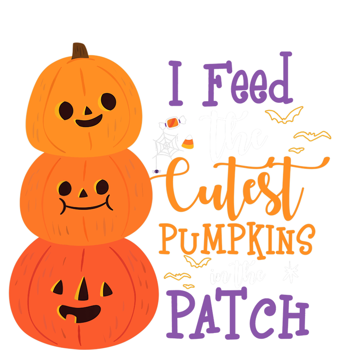 I Feed The Cutest Pumpkins In The Patch Halloween Lunch Lady T-Shirt