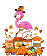 Thanksgiving Flamingo Wearing Hat Fall Coffee Cups Lover T-Shirt