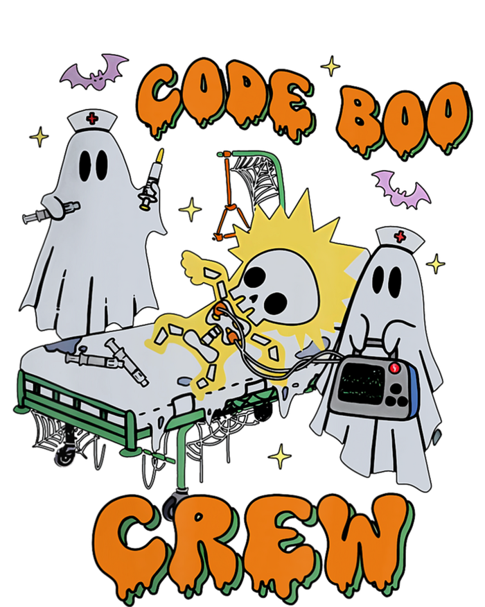 Code Boo Crew Funny Ghost Nurse Halloween Costume Sustainable Bucket Hat