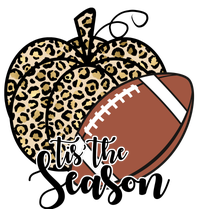 Tis The Season Leopard Pumpkin Football Fall Autumn T-Shirt