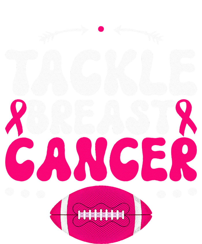 Tackle Football Pink Ribbon  Breast Cancer Awareness Performance Long Sleeve Polo