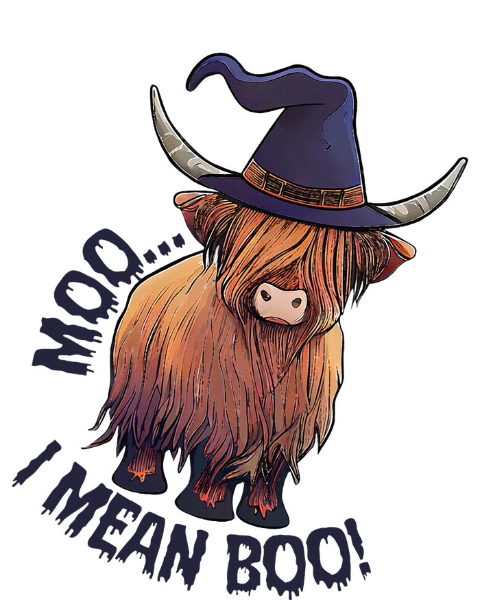 Ghost Highland Cow Moo I Mean Boo Pumpkin Funny Halloween T-Shirt