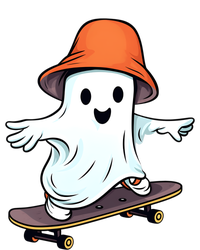 Funny Ghost Skateboard Skateboarding Retro Halloween Costume Gift Women's Long Sleeve Flannel Pajama Set 