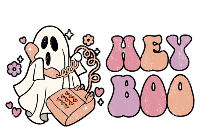 Groovy Hey Boo Cute Ghost Funny Halloween Gift T-Shirt