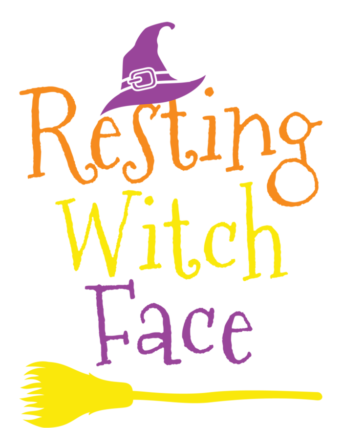 Halloween Funny Colorful Resting Witch Face Gift Ladies Long Sleeve Shirt