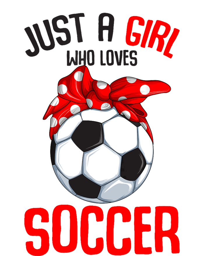 Just A Girl Who Loves Soccer Girl Women's Racerback Cropped Tank