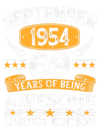 69 Years Old Gifts Vintage September 1954 69th Birthdays Womens Cotton Relaxed Long Sleeve T-Shirt