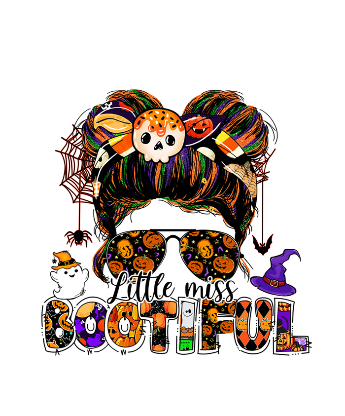 Funny Little Miss Bootiful Messy Bun Halloween Costume Gift Sustainable Knit Beanie