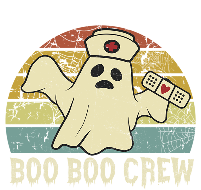 Retro Vintage Boo Boo Crew Nurse Cute Ghost Halloween Nurse Gift Women's V-Neck T-Shirt