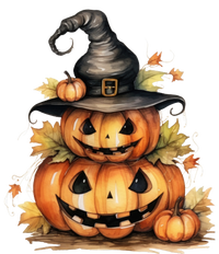 Halloween Pumpkin Witch Fall Autumn Illustration T-Shirt