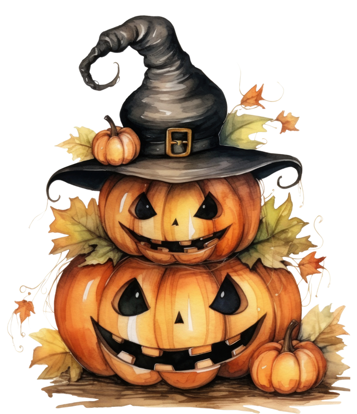 Halloween Pumpkin Witch Fall Autumn Illustration T-Shirt